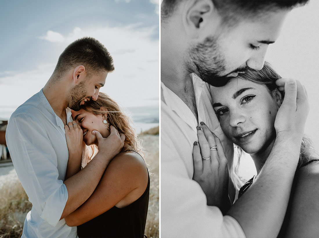 Couple Beach Shooting Spain. Candid portraits of lovers