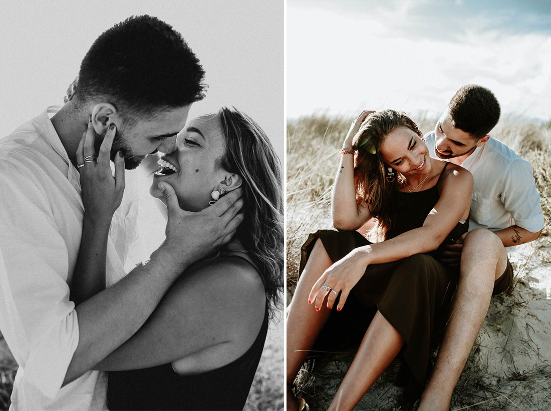 Couple Beach Shooting Spain. Candid portraits of lovers