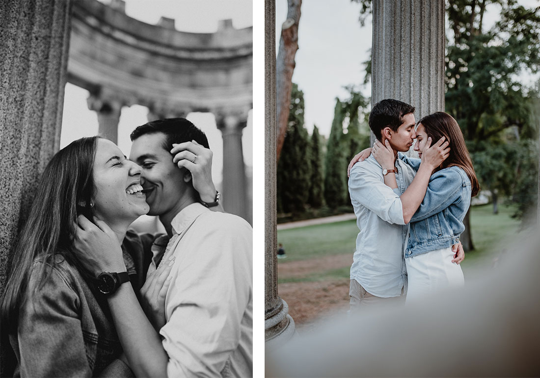 Couple shooting in Madrid’s beautiful Parque El Capricho