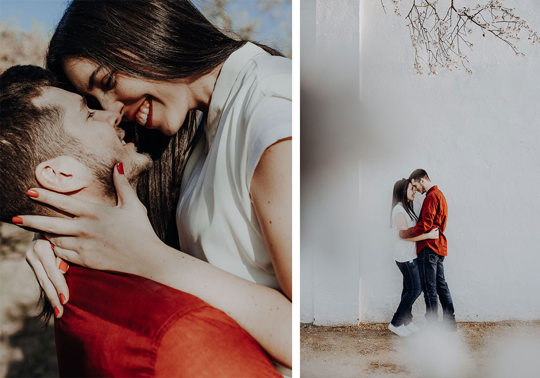 Natural Couple shooting photography in Madrid Park