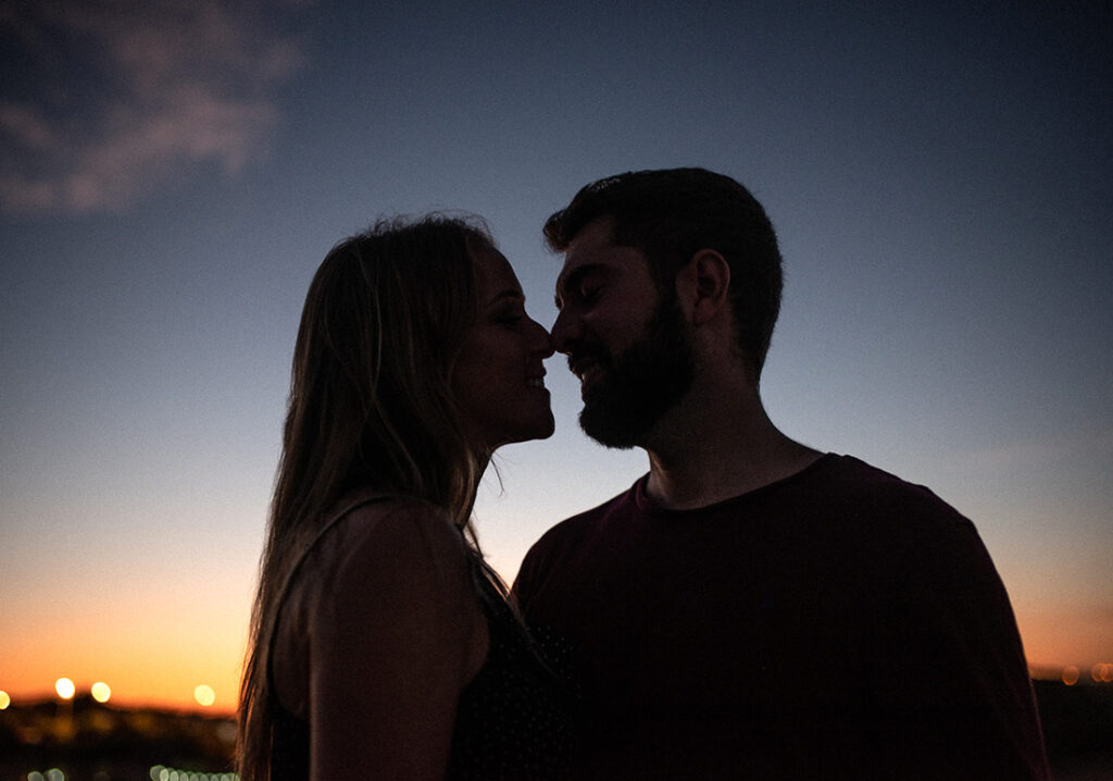 Sunset couple at the beach Spain